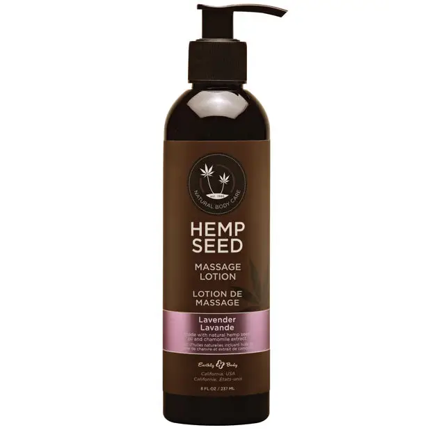 Earthly Body Hemp Seed Massage Lotion - 8 oz Lavender - Massage Products