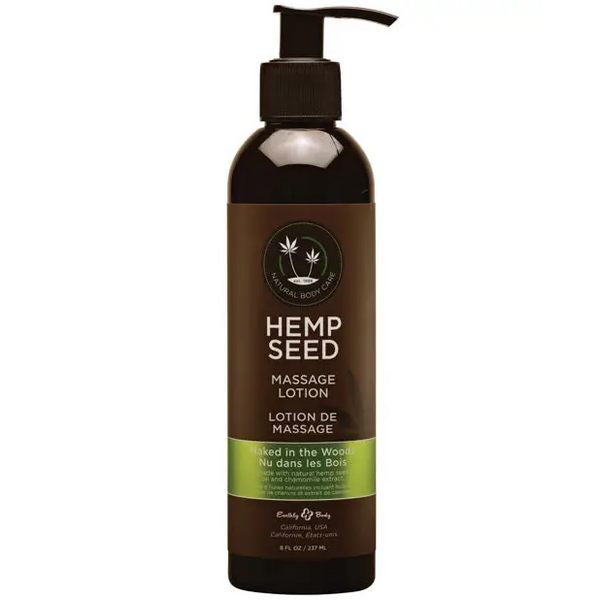 Earthly Body Hemp Seed Massage Lotion - 8 oz Naked in the Woods - Massage Products