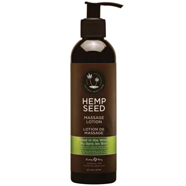 Earthly Body Hemp Seed Massage Lotion - 8 oz Naked in the Woods - Massage Products