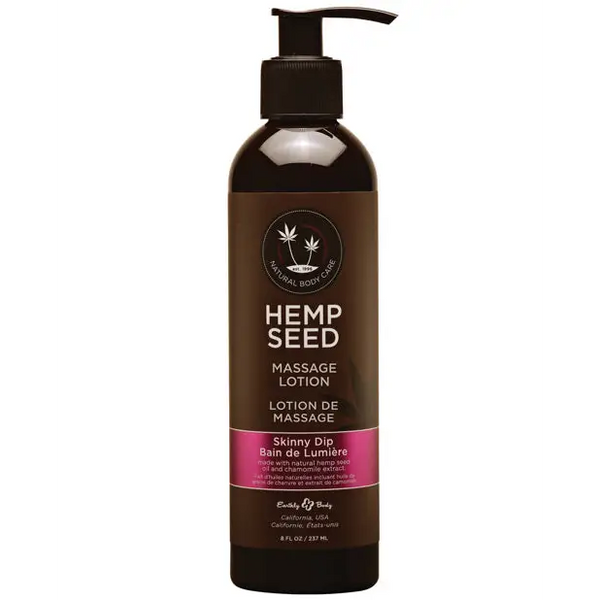 Earthly Body Hemp Seed Massage Lotion - 8 oz Skinny Dip - Massage Products