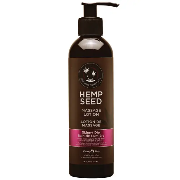 Earthly Body Hemp Seed Massage Lotion - 8 oz Skinny Dip - Massage Products