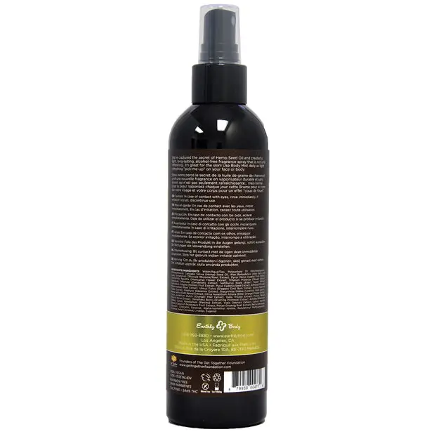 Earthly Body Hemp Seed Moisturizing Body Mist - 8 oz Nag Champa - Body & Bath Products