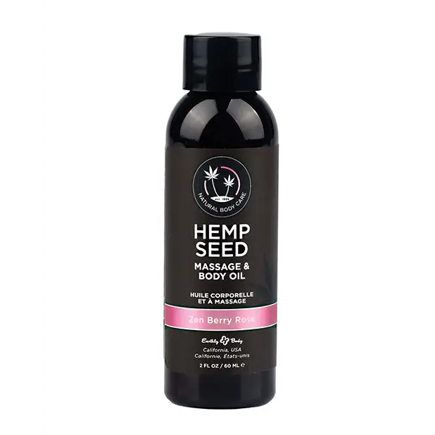 Earthly Body Massage & Body Oil - 2 oz Zen Berry Rose - Massage Products