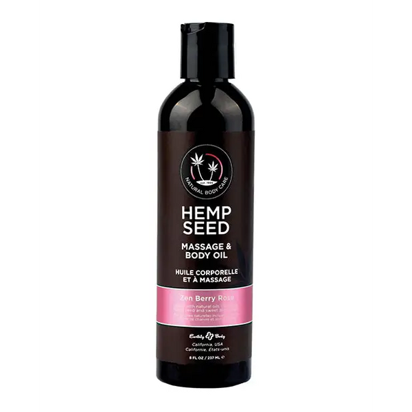 Earthly Body Massage & Body Oil - 8 oz Zen Berry Rose - Massage Products