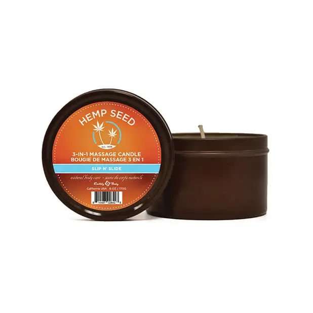 Earthly Body Summer 2022 3 in 1 Massage Candle - 6 oz Slip n’ Slide - Setting The Mood