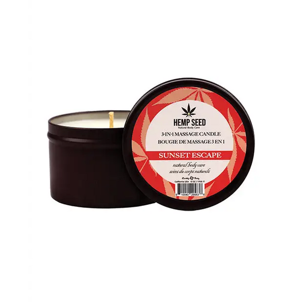 Earthly Body Summer 2023 3 in 1 Massage Candle - 6 oz Sunset Escape - Setting The Mood