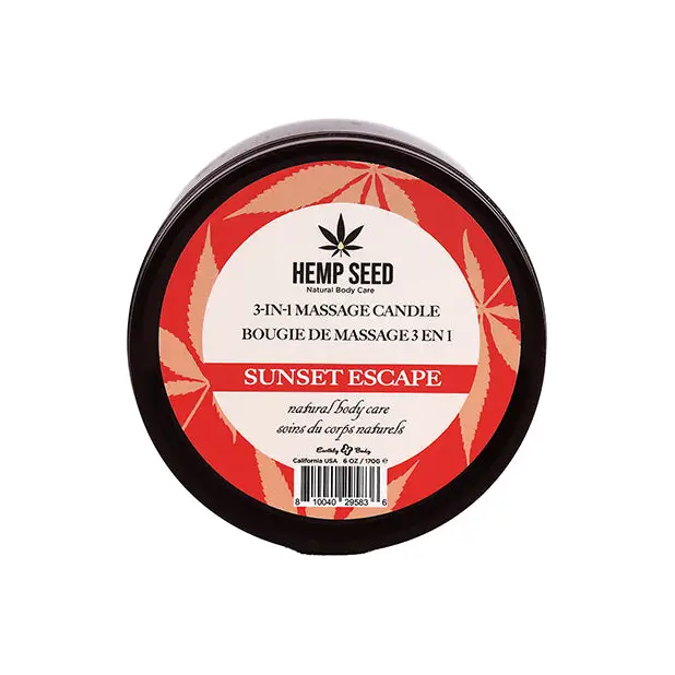 Earthly Body Summer 2023 3 in 1 Massage Candle - 6 oz Sunset Escape - Setting The Mood