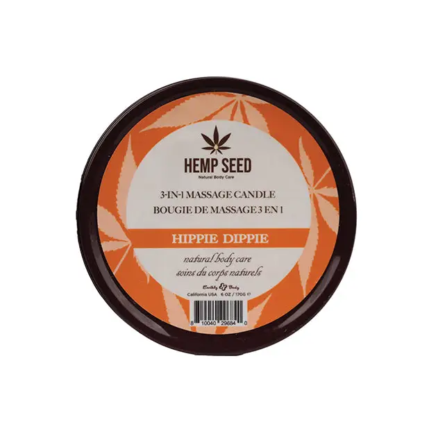 Earthly Body Summer 2024 3 in 1 Massage Candle - 6 oz Hippie Dippie - Setting The Mood
