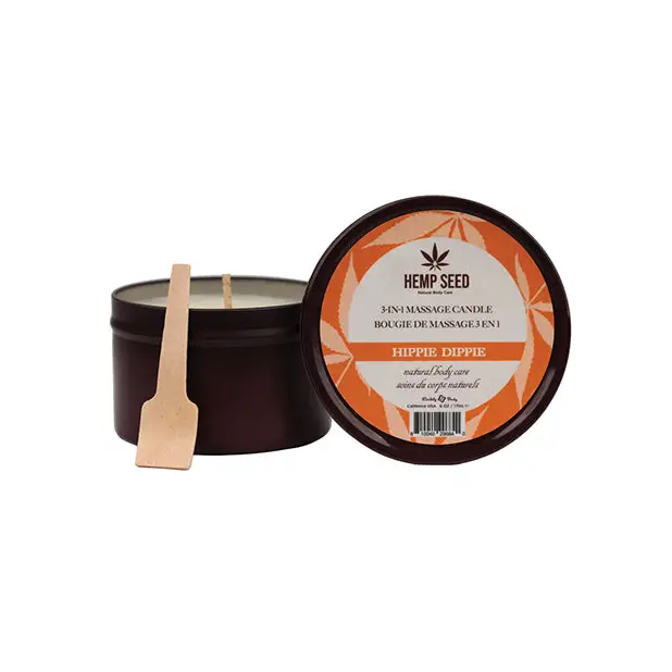 Earthly Body Summer 2024 3 in 1 Massage Candle - 6 oz Hippie Dippie - Setting The Mood