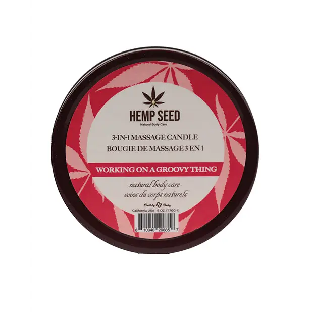 Earthly Body Summer 2024 3 in 1 Massage Candle - 6 oz Working on a Groovy Thing - Setting The Mood