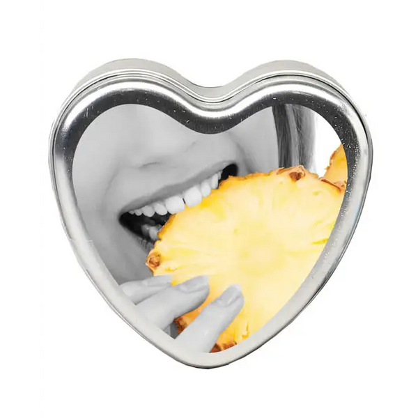 Earthly Body Suntouched Hemp Edible Candle - 4.7 oz Heart Tin Pineapple - Setting The Mood