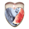 Earthly Body Suntouched Hemp Edible Candle - 4.7 oz Heart Tin Watermelon - Setting The Mood