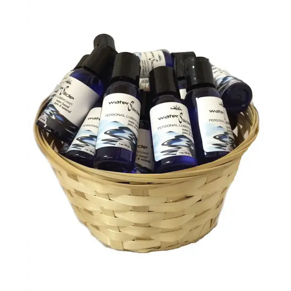 Earthly Body Waterslide Personal Lubricant w/Carrageenan - 1 oz Bottles Basket of 30 - Lubricants