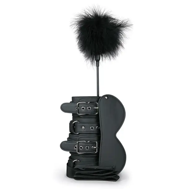 Easy Toys Beginners 6 Piece Beginners Bondage Set - Black - Bondage Blindfolds & Restraints