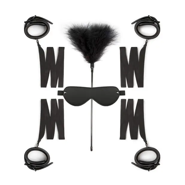 Easy Toys Beginners 6 Piece Beginners Bondage Set - Black - Bondage Blindfolds & Restraints
