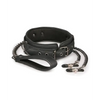 Easy Toys Faux Leather Collar w/Nipple Chains - Black - Bondage Blindfolds & Restraints