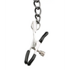 Easy Toys Faux Leather Collar w/Nipple Chains - Black - Bondage Blindfolds & Restraints