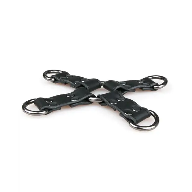 Easy Toys Faux Leather Hogtie - Black - Bondage Blindfolds & Restraints