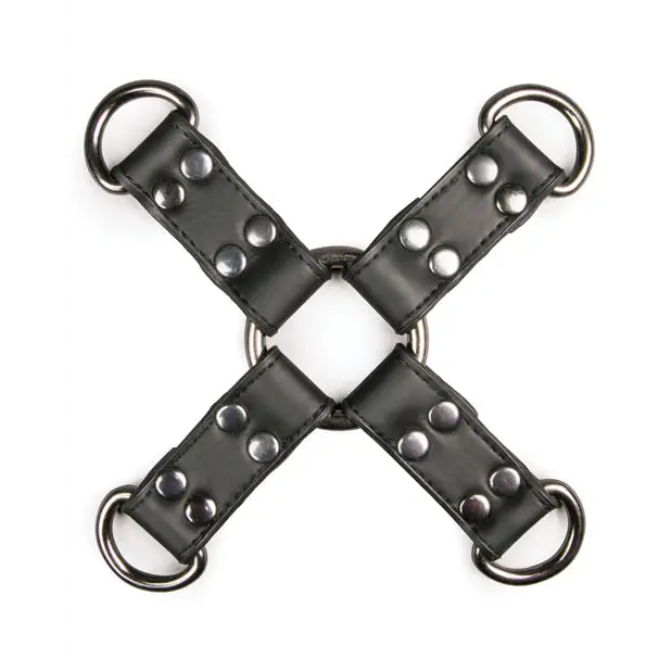 Easy Toys Faux Leather Hogtie - Black - Bondage Blindfolds & Restraints