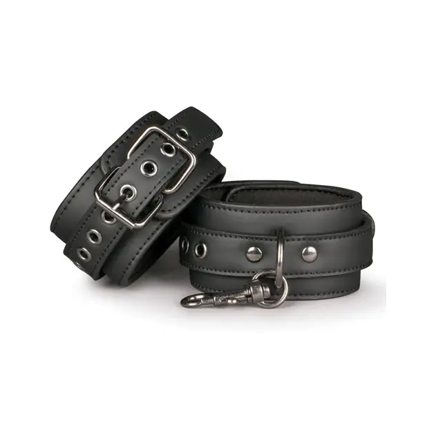 Easy Toys Fetish Ankle Cuffs - Black - Bondage Blindfolds & Restraints