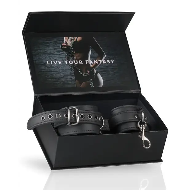 Easy Toys Fetish Ankle Cuffs - Black - Bondage Blindfolds & Restraints