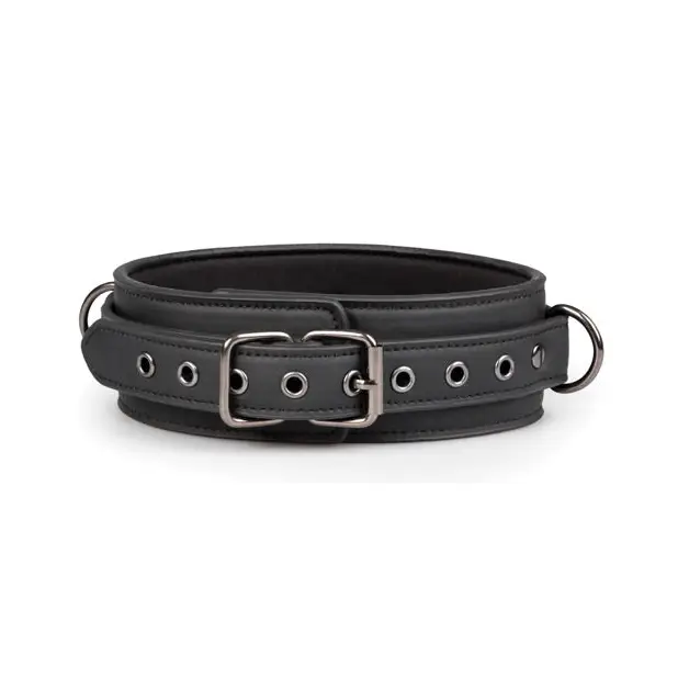 Easy Toys Fetish Set w/Collar Ankle & Wrist Cuffs - Black - Bondage Blindfolds & Restraints