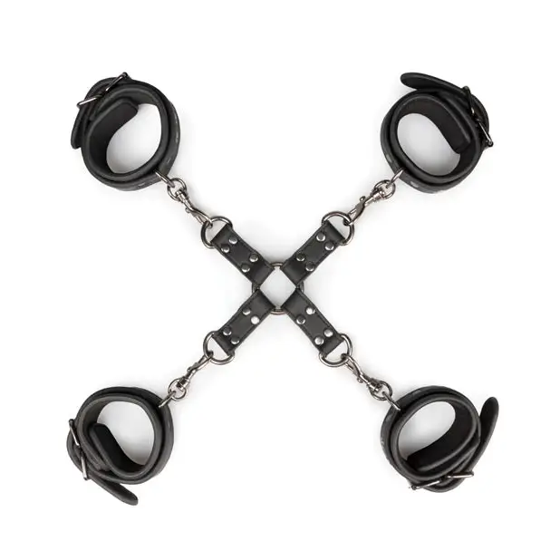 Easy Toys Hogtie w/Hand & Anklecuffs - Black - Bondage Blindfolds & Restraints