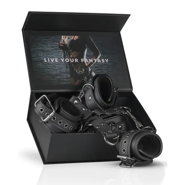 Easy Toys Hogtie w/Hand & Anklecuffs - Black - Bondage Blindfolds & Restraints