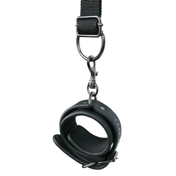 Easy Toys Over The Door Wrist Cuffs - Black - Bondage Blindfolds & Restraints