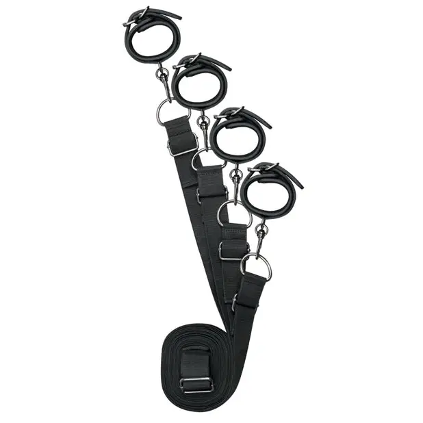 Easy Toys Under Mattress Bondage Set - Black - Bondage Blindfolds & Restraints