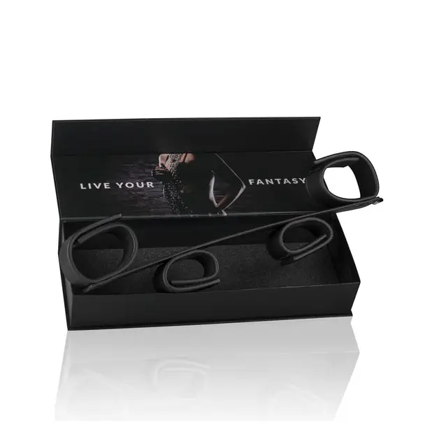 Easy Toys Wrist & Ankle Bondage Bar - Black - Bondage Blindfolds & Restraints