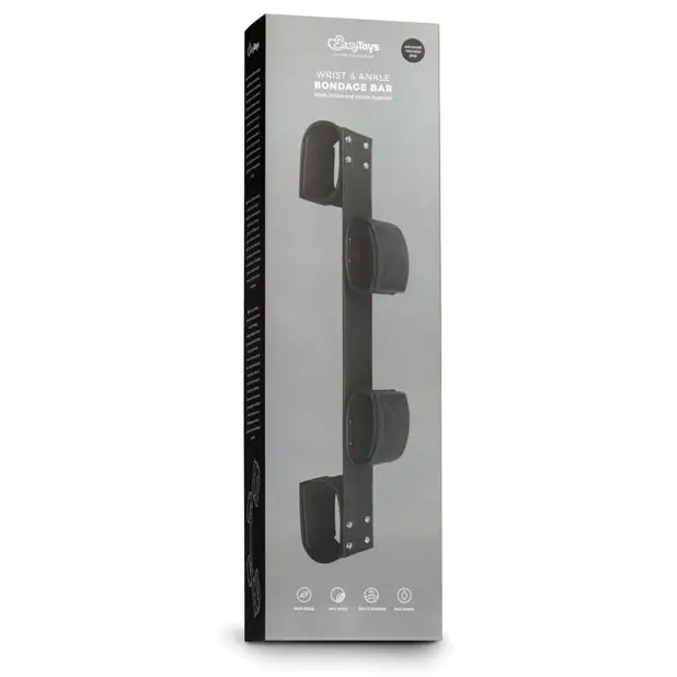 Easy Toys Wrist & Ankle Bondage Bar - Black - Bondage Blindfolds & Restraints