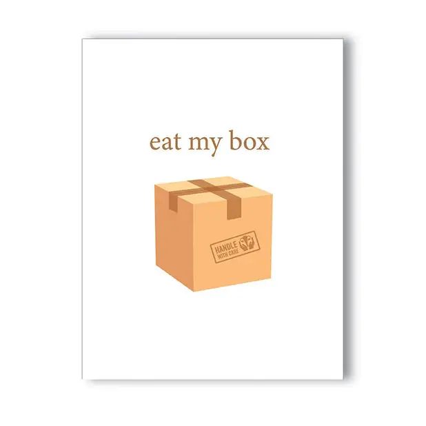 Eat My Box Naughty Greeting Card - Bachelorette & Party Supplies