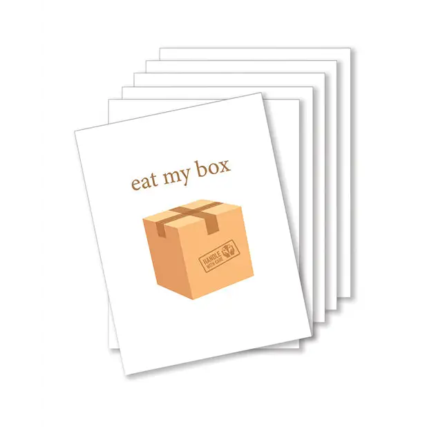 Eat My Box Naughty Greeting Card - Pack Of 6 - Bachelorette & Party Supplies