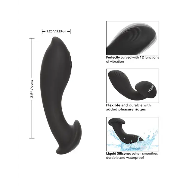 Eclipse Liquid Silicone Flex Probe - Black - Anal Products