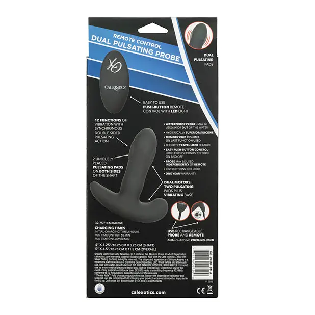 Eclipse Remote Control Dual Pulsating Probe - Black - Anal Products