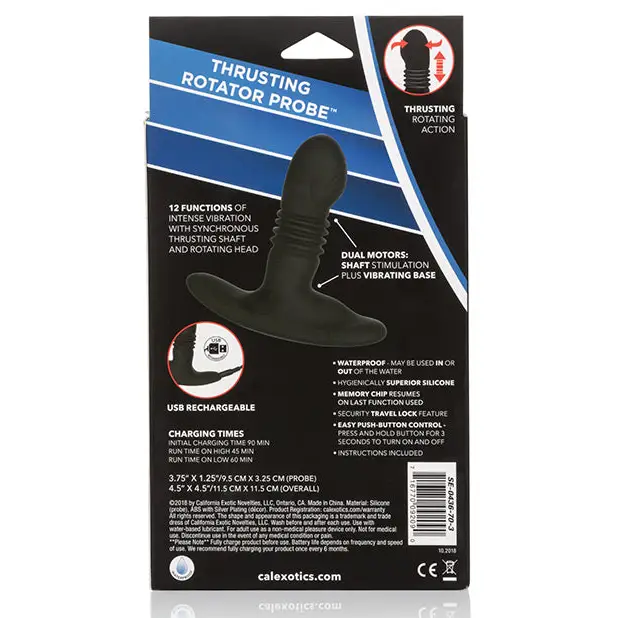Eclipse Thrusting Rotator Probe - Black - Anal Products