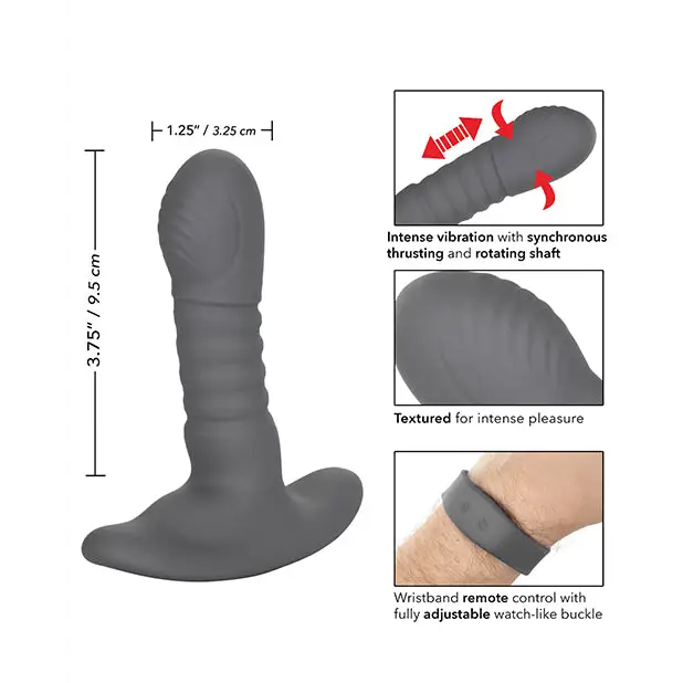Eclipse Wristband Remote Thrusting Rotator Probe - Black - Anal Products