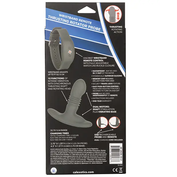 Eclipse Wristband Remote Thrusting Rotator Probe - Black - Anal Products