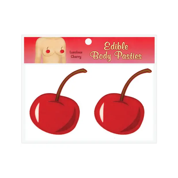 Edible Body Pasties - Luscious Cherry - Body Toppings & Edibles