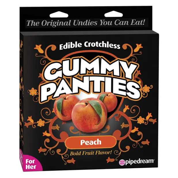 Edible Crotchless Gummy Panty - Peach - Body Toppings & Edibles