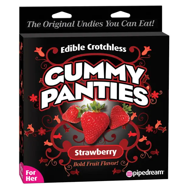 Edible Crotchless Gummy Panty - Strawberry - Body Toppings & Edibles