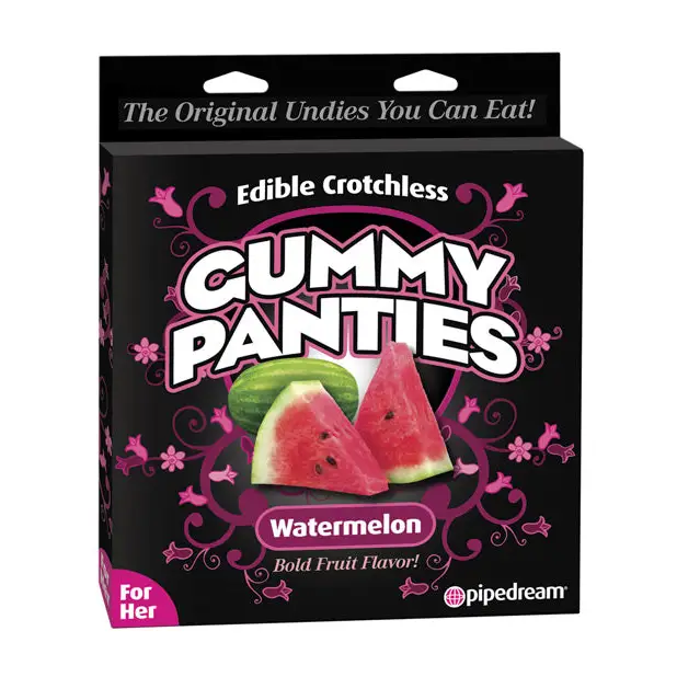 Edible Crotchless Gummy Panty - Watermelon - Body Toppings & Edibles