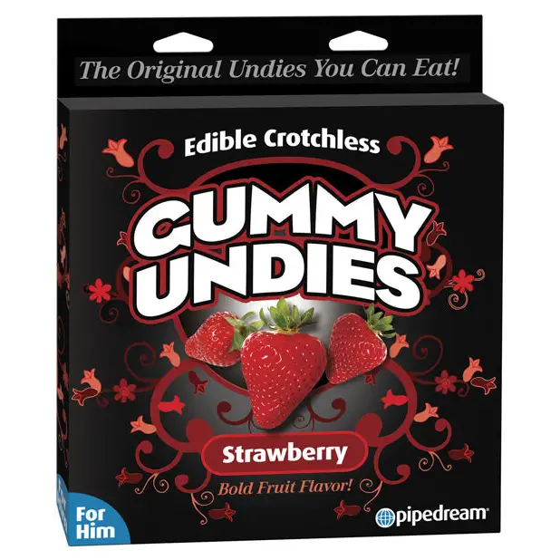 Edible Male Gummy Undies - Strawberry - Body Toppings & Edibles