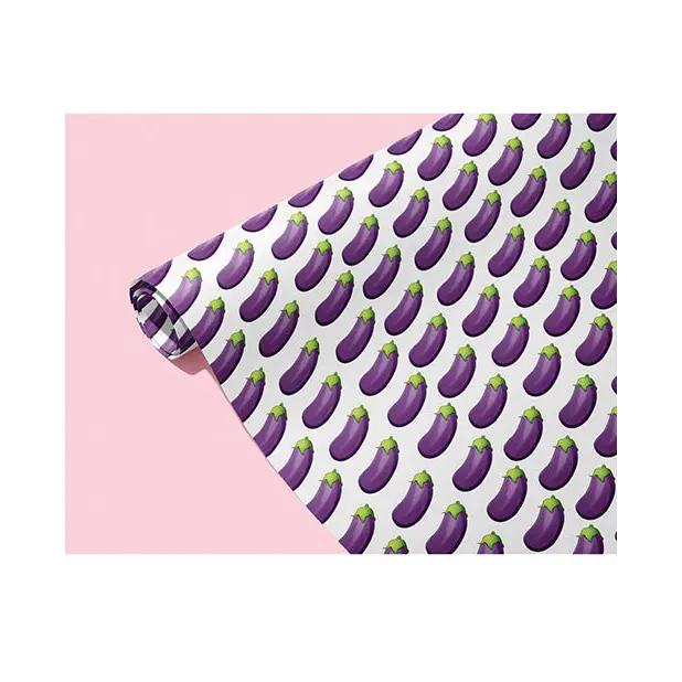 Eggplant Naughty Wrapping Paper - Bachelorette & Party Supplies