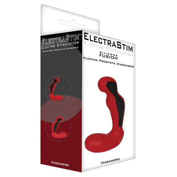 ElectraStim Silicone Fusion Habanero Prostate Massager - Red/Black - Stimulators