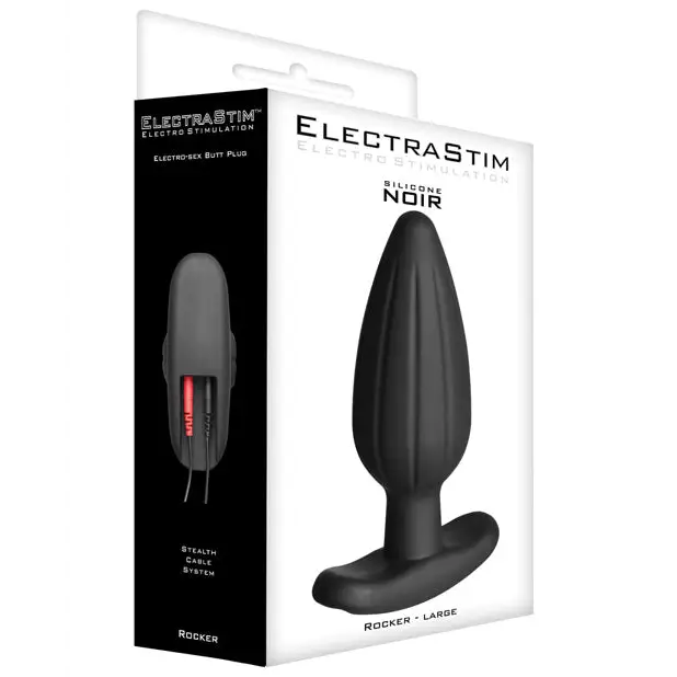 ElectraStim Silicone Noir Rocker Butt Plug - Large - Stimulators
