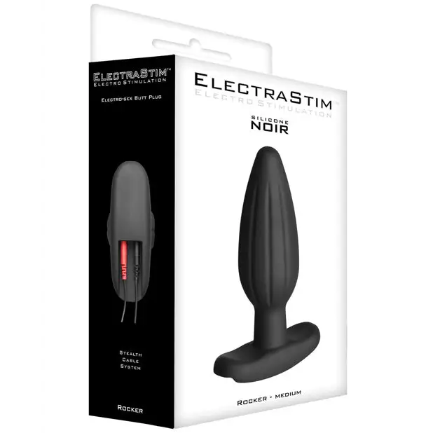 ElectraStim Silicone Noir Rocker Butt Plug - Medium - Stimulators