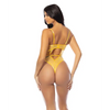 Elisabeth Unlined Underwire Embroidered Teddy - Yellow SM - Lingerie - Hanging