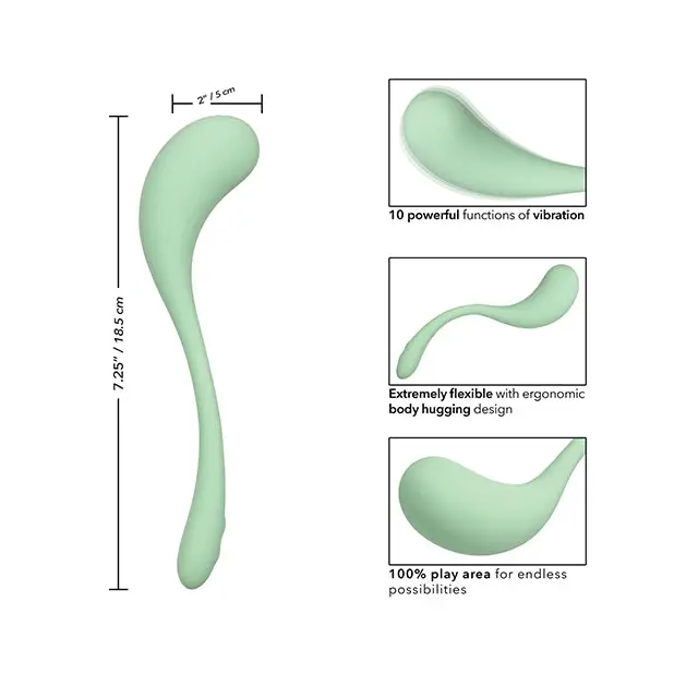 Elle Liquid Silicone Wand - Green - Massage Products